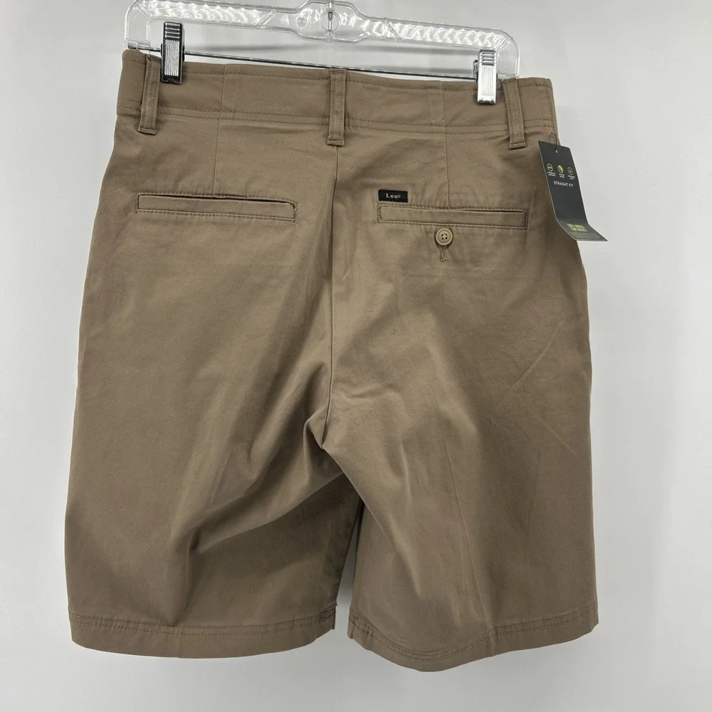 New Lee Shorts Men's 30 Khaki Chino Flat Extreme Motion Outdoor Sports NWT